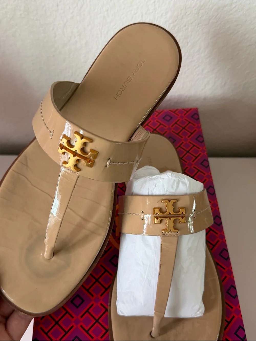 Tory Burch patent thong